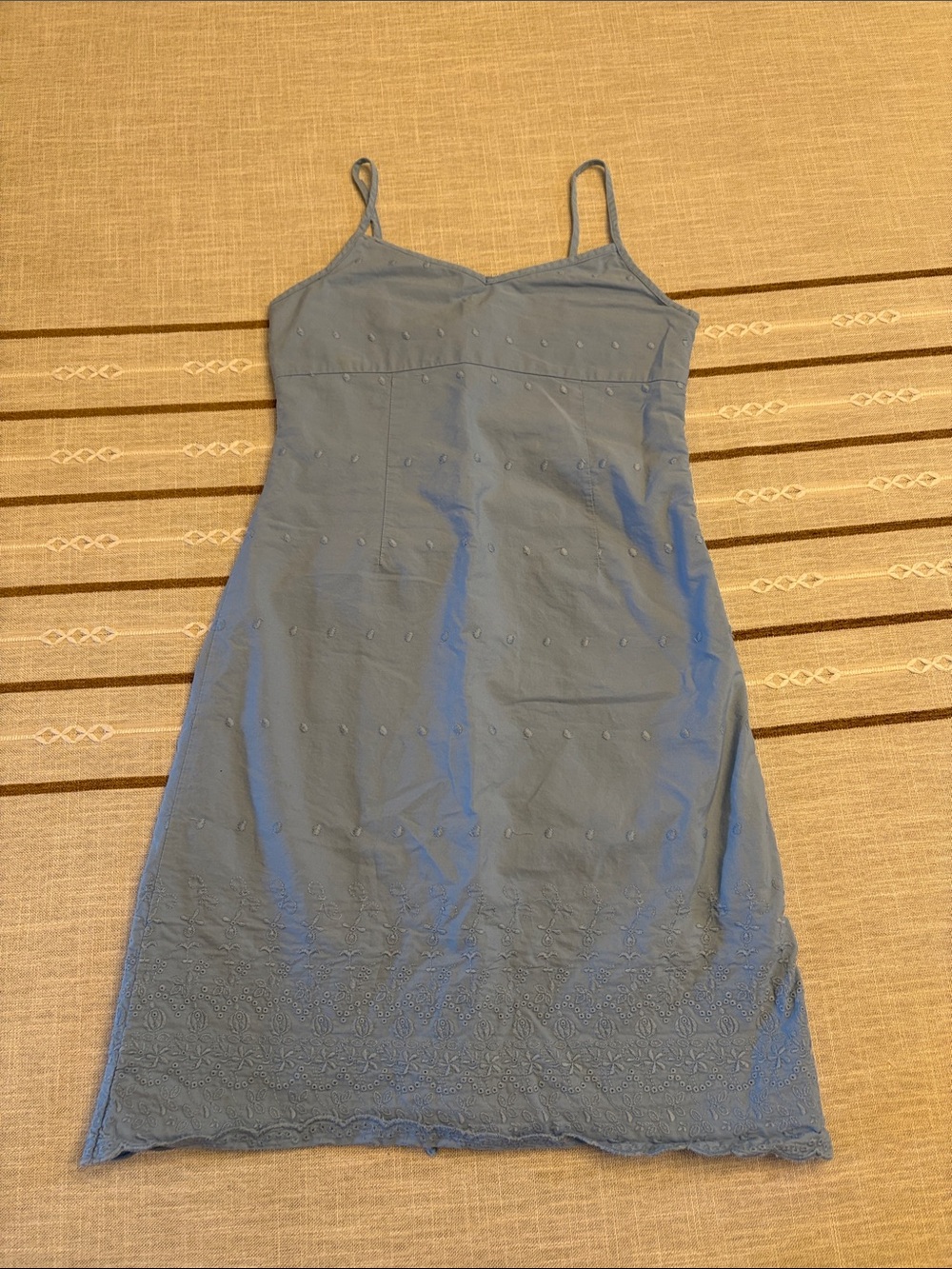 Old Navy Blue Eyelet-Trim Slip Dress for Girls